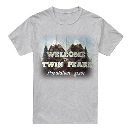 Twin Peaks Herr Välkommen T-Shirt 4XL Sport Heather