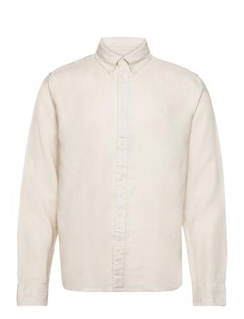 Kristian Linen B.d. Shirt Tops Shirts Casual Cream Les Deux