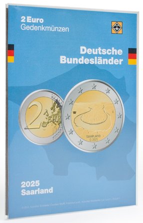 Møntkort til tysk 2-euro erindringsmønt 2025 (Saarschleife)