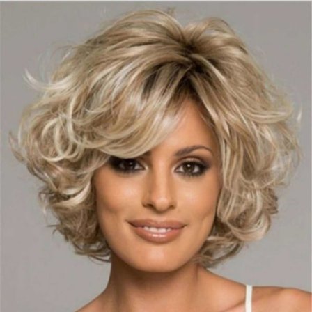 IC Moderigtige damer kort krøllet paryk - blond