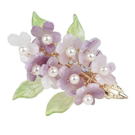 Hanfu kantklämmor hårnål antik söt blomma smycken med långa tofsar för Cheongsam te slitage antik kostym