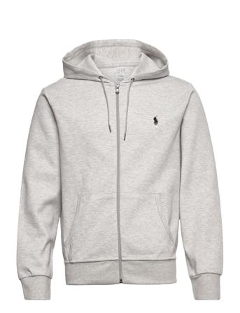 Double-Knit Full-Zip Hoodie Tops Sweat-shirts & Hoodies Hoodies Grey Polo Ralph Lauren