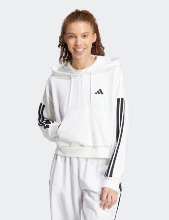 adidas Sportswear W 3S Ft Qz Hd - White - XXL