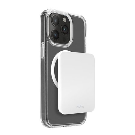 Puro Slim Power Mag 4200mAh Power Bank med MagSafe USB-C - Hvid