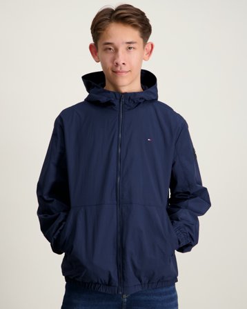 Tommy Hilfiger TOMMY FLAG EMB WINDBREAKER Niebieski Kurtki Chłopiec - Kids Brand Store