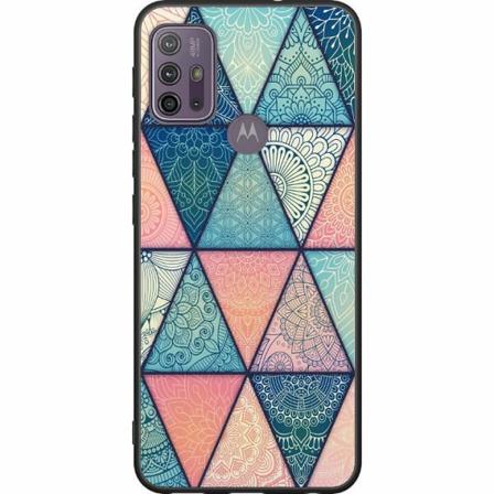 Motorola Moto G10 Svart Skal Mandala Triangles