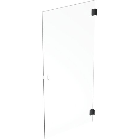 Contura Showerama Art Duschdörr rak, klarglas/matt svart 700 mm, Badrum