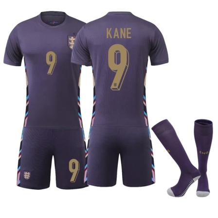 UEFA EM 2024 England Bortalandslag Barn Fotbollströja Nr 9 Kane 26