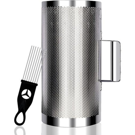 Guiro Instrument i rustfrit stål - 3,9"x12" Latin Percussion Instrument med skraber - Professionelt bandakkompagnement Guiro Shaker Instrument