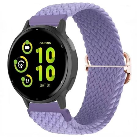 20/22mm Nylon Flätad Loop Rem kompatibel Garmin Forerunner 265 55 965 165 Sportarmband Garmin Venu 3/2 Vivoactive 5 Armbandsbälte