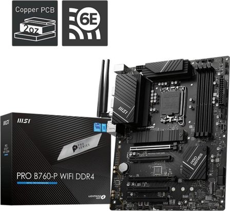 MSI PRO B760-P WIFI DDR4 - hovedkort - ATX - LGA1700-sokkel - B760
