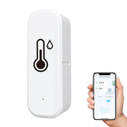 1/2/4 kpl Langaton lämpömittari & kosteusmittari – Älykäs WiFi-lämpötila- ja kosteusmittari sovelluksen etävalvonnalla, valkoinen