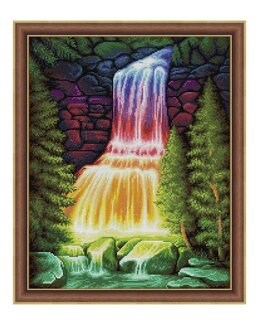 Diamond painting Färgstarkt vattenfall