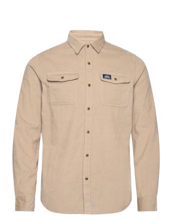 Trailsman Cord Shirt Skjorte Uformell Beige Superdry*Betinget Tilbud