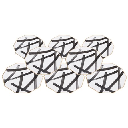 8st 23cm Elegant engångspapperstallrik servis för tårta Afternoon Tea Party BBQ