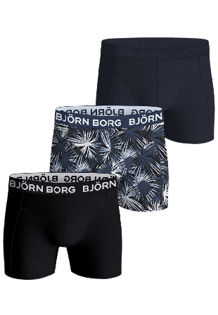 Björn Borg Cotton Stretch Boxer 3P Pyjamas Herr Flerfärgad M