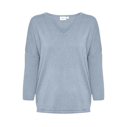 Saint Tropez, Mila SZ V-N Pullover Niebieski, Kobieta, Rozmiar: S