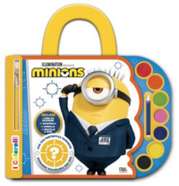 Minions. I colorelli. Valigetta con acquerelli. Ediz. a colori. Ediz. a spirale. Con 7 acquerelli, 1 pennello, 1 pastello a cera bianco e 1 sorpresa 