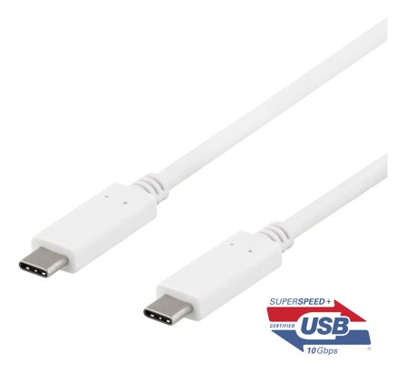 Deltaco USB type C-kabel - USB-C til USB-C - 50 cm