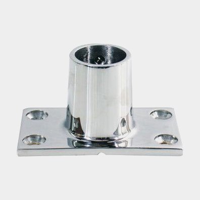 Bottenbeslag fyrkantigt Ø22mm-90 grader RF stål