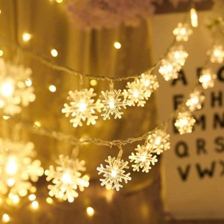 Julelys, julepynt Snefnug Lysstreng