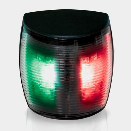 Kombinační lodní světlo pro centrální montáž Hella Naviled Pro, 2 W, 9 - 33 V, 112,5°, černý plast/akryl, 90 x 87 x 56 mm, červená/zelená, pro lodě <