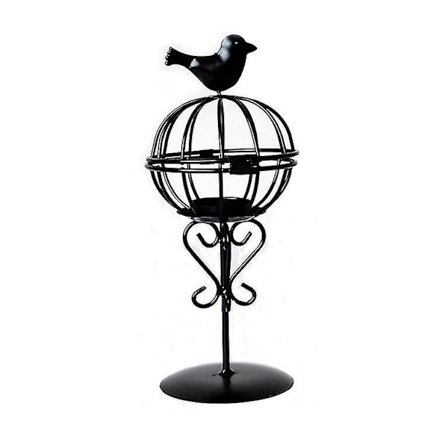 Ontto lintuverkon muotoinen rautakynttilänjalka kodin ja toimiston sisustukseen