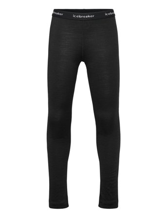 Icebreaker Kids Merino 200 Oasis Leggings - Black - 104