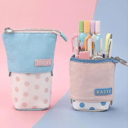 Ihana Kasaantaittuva Kyn - ja Kyn lyijy Kotelo Pistekuvioinen Kevyt Suuri Kapasiteetti Blue