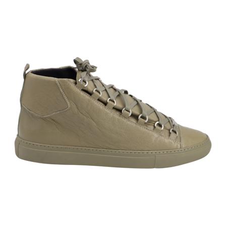 Balenciaga Vintage Balenciaga Arena High-Top Sneakers in Green Lambskin Leather Grøn, Herre, Størrelse: 44 EU