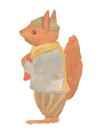 Benny The Squirrel Home Kids Decor Wall Stickers Animals Brun That's Mine