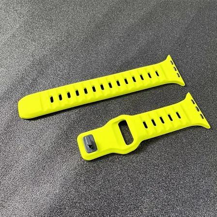 Urheiluranneke Apple Watch Ultra 9 8 7 6 SE 5 - Pehmeä silikoninen kevyt rannekoru iWatchille 38MM 40MM 42MM 44MM 45MM 49MM Tartrazine Tartrazine 38 