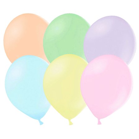 Små Latexballonger Lys Pastell Mix 100-pakning
