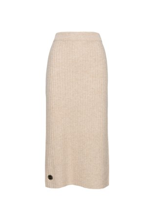 Hést Adelina Knittted Skirt Dame - Light Brown Melange