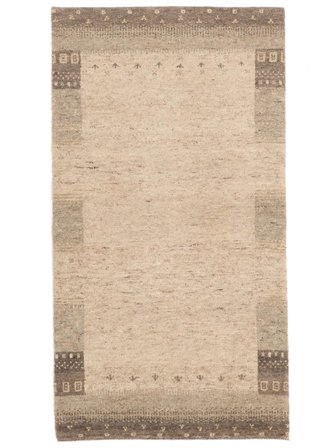 Gabbeh Indo Fine Rug 88X162 Orange/Brown Wool, India
