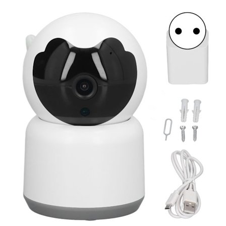 Trådlös Baby Monitor WiFi Inomhuskamera 2-vägs Ljud HD Mörkerseende Hemkamera EU-kontakt