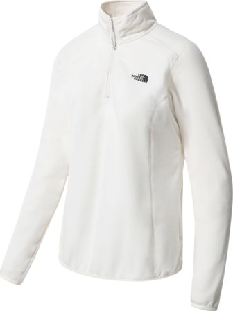The North Face Women's 100 Glacier 1/4 Zip Fleece Women Mid layer tops White S