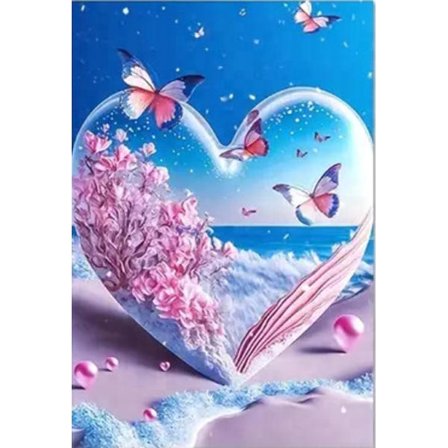 Ruusukukka-timanttimaalaus aikuisille, 30x40cm 5D-timanttimaalaus