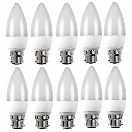 LED 3W B22 Lyspærer - Pakke med 10 Pærer - B22 / BC/Standard Bajonetfatning - 3W - Kold