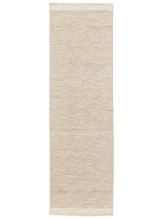 Enfärgad Liten Serafina Matta - Beige 100X450 Ull, Skandinavisk Stil