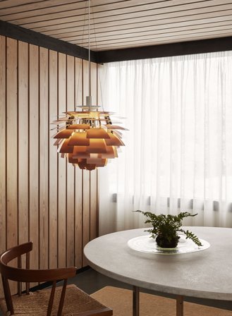 PH Kongle taklampe Ø60 - kobber