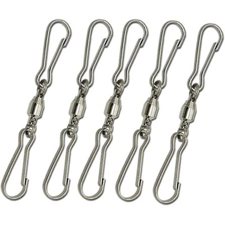 Spindende Vindstrømper Krog Sving Dobbelt Klips Sving Krog Klips Vindspil Klip Spiral Vind Spinner Ophæng Glat Spindende Dobbelt Klip Dobbelt Sving(