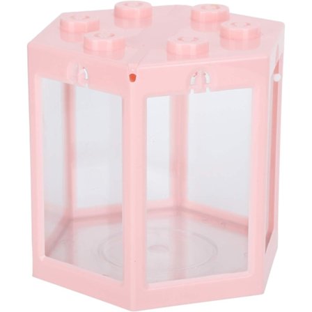 1 mini akvarium, lite sekskantet akvarium, kampfisk,