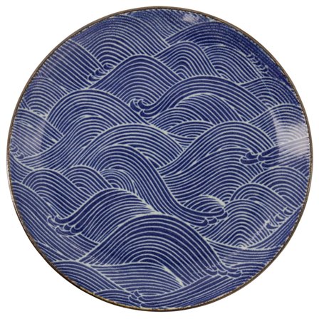 Tokyo design studio Seigaiha Blue -lautanen, 25 cm