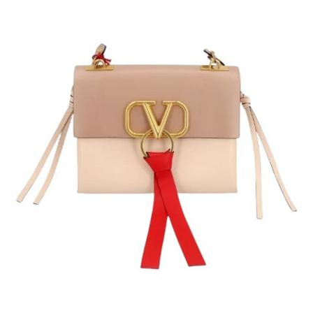 Valentino Vintage, Pre-owned Leather shoulder-bags Beige, Dames, Maat:ONE Size,leer