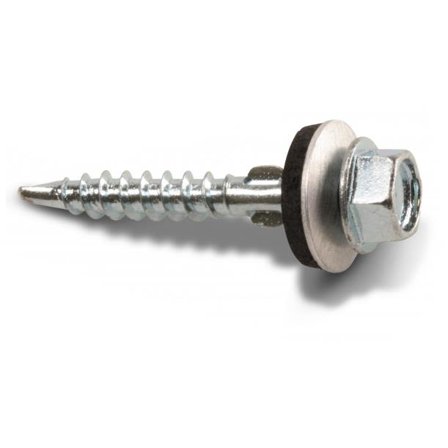 Heco 412048035574H Bondeskrue til plasttak, 48 x 35 mm galvanisert, 100-pakning, Innfesting