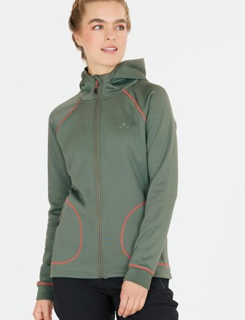 Whistler Tracker W Powerstretch Hood Fleece - Green - 42