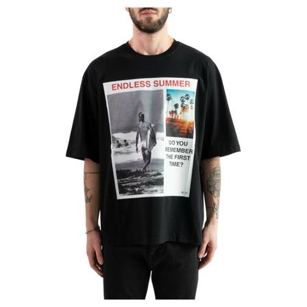 N21 short sleeve t-shirts , Zwart , Heren , Maat: L