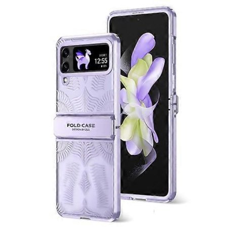 2025 Seneste Model Til Samsung Galaxy Z Flip3 5G Engel Vinger Elektropletteret Frostet Telefoncover