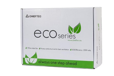 Chieftec ECO Series GPE-600S - Strømforsyning (intern) - ATX12V 2.3 - AC 230 V - 600 watt - aktiv PFC